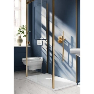 Cot racord Villeroy&Boch, Universal Showers, pătrat cu suport duș, brushed gold - Img 3
