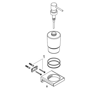 Dozator sapun lichid, Hansgrohe, AddStoris, negru mat - Img 3