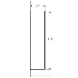 Dulap inalt suspendat, Geberit, Smyle Square, 118 cm, nuc american hickory - Img 3