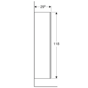 Dulap inalt suspendat, Geberit, Smyle Square, 118 cm, nuc american hickory - Img 3