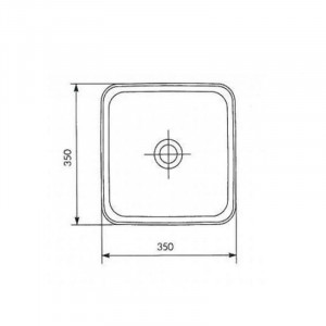 Lavoar Cersanit, Crea, patrat pe blat, 35 cm, alb - Img 2