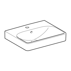Lavoar, Geberit, Smyle Square, 50 cm, alb - Img 2