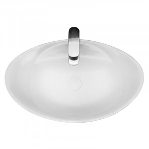 Lavoar pe blat Fluminia, Loira New, oval, 59 x 39 cm, alb - Img 7