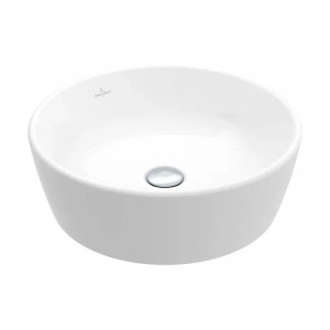 Lavoar pe blat, Villeroy & Boch, Architectura, rotund, diametru 45 cm, cu preaplin, alb