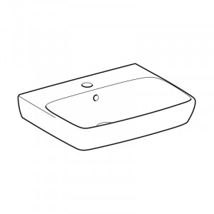 Lavoar suspendat, Geberit, Selnova Square, 55 cm, alb - Img 2