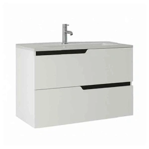 Mobilier pentru lavoar incastrat Fluminia, Bari 80, alb mat