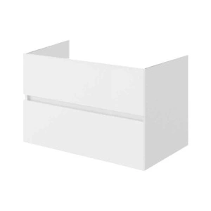 Mobilier pentru lavoar pe blat, Fluminia, Genova, 80 cm, alb lucios