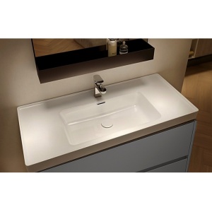 Mobilier suspendat Cersanit, Crea, cu doua sertare, 100 cm, gri - Img 5