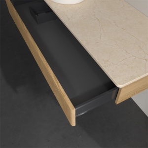 Mobilier suspendat pentru lavoar, Villeroy & Boch, Antao, 120 cm, cu un sertar, crem/stejar - Img 6