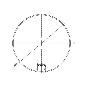 Oglindă cu LED, dezaburire și ceas Fluminia, Aster 80 Clock, Ø 80 cm, iluminare perimetrală, ramă neagră - Img 2