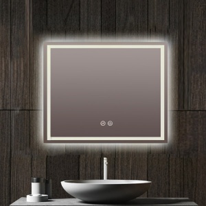 Oglinda Fluminia, Ando 90, dreptunghiulara, cu LED, 3 culori, dezaburire, 90 cm - Img 3