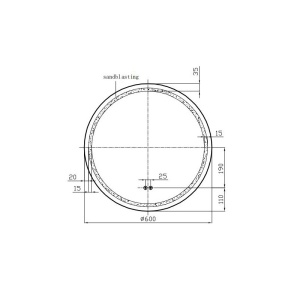 Oglinda Fluminia, Ando-R60, rotunda, cu iluminare LED - Img 2
