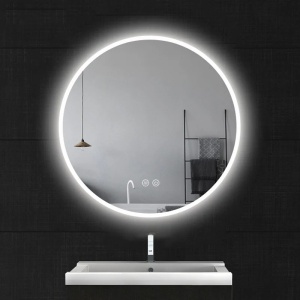 Oglinda Fluminia, Calatrava 90, rotunda, cu LED, External Light, 3 culori, dezaburire - Img 3