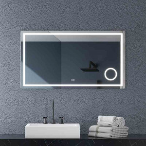 Oglinda Fluminia, Cleopatra-120, dreptunghiulara, cu iluminare LED si lupa cosmetica - Img 3
