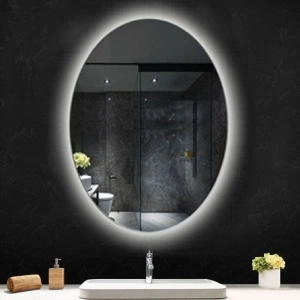 Oglindă, Fluminia, Picasso Ambient 60, ovală, cu iluminare LED, 3 culori, dezaburire