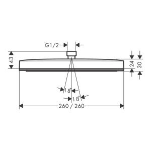 Palarie de dus, Hansgrohe, Pulsify E 260, 1 jet, bronz periat - Img 2