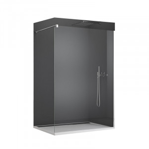 Paravan dus Sanswiss, Easy, profil crom lucios, 100 x 200 cm - Img 4