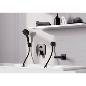 Pipa de umplere pentru cada, Hansgrohe, Logis, negru mat - Img 3