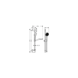 Set de duș 95 Hansgrohe Activera Select S EcoSmart, cu bară de duș 65 cm, crom - Img 5