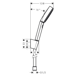 Set de dus Hansgrohe, Pulsify Select 105, 3 jeturi Relaxation, cu furtun de dus si agatatoare, negru mat - Img 3