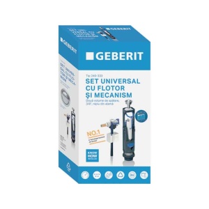 Set de mecanism rezervor WC Geberit actionare mecanica, alimentare laterala, cu flotor, fara senzor - Img 3