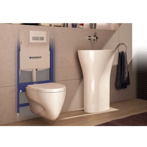 Set instalator Geberit, rama Duofix, rezervor Sigma 12cm cu set fixare si set antifonare, pentru wc suspendat - Img 3