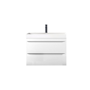 Set mobilier suspendat si lavoar, Kolpasan, Naomi, 60 cm, alb