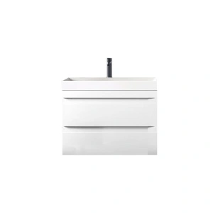 Set mobilier suspendat si lavoar, Kolpasan, Naomi, 60 cm, alb