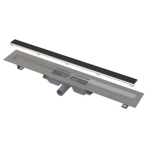 Set rigola de dus cu capac faiantabil, AlcaPlast, APZ115 MARBLE LOW 85 cm