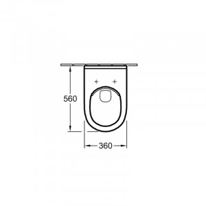 Set vas WC suspendat Villeroy & Boch, O.Novo, direct flush, cu capac soft close si quick release, alb - Img 6