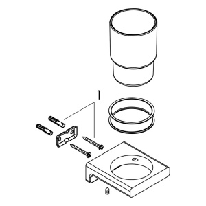 Suport de periute, Hansgrohe, AddStoris, crom - Img 4