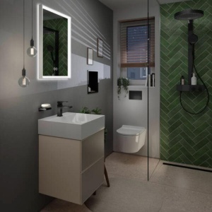 Vas WC suspendat Hansgrohe, EluPura S, cu spălare AquaHelix Flush, 54x36 cm, alb - Img 2