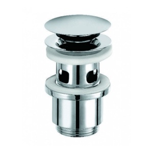 Ventil click-clack, Kludi, cu preaplin, capac mare, crom