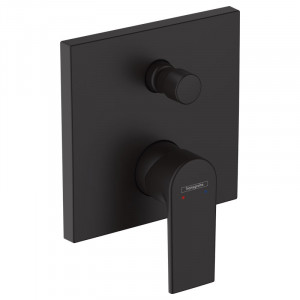 Baterie cada - dus, Hansgrohe, Vernis Shape, cu montaj incastrat, negru mat