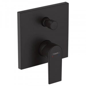 Baterie cada - dus, Hansgrohe, Vernis Shape, cu montaj incastrat, negru mat