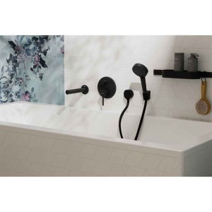 Baterie cadă-duș Hansgrohe Zesis S, montaj încastrat, negru mat - Img 3