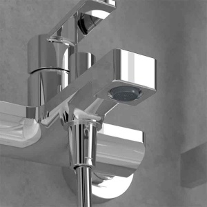 Baterie cada-dus Villeroy&Boch, Architectura, cu montaj pe perete, crom - Img 6