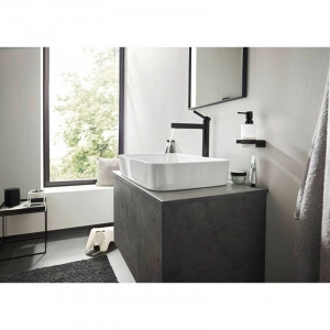 Baterie inalta de lavoar, Hansgrohe, Finoris 260, cu ventil, negru mat - Img 5