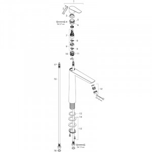 Baterie lavoar fara ventil, Hansgrohe, Talis E 240 - Img 2