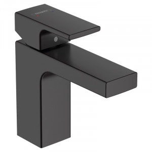 Baterie lavoar, Hansgrohe, Vernis Shape 100, cu ventil pop-up, negru mat