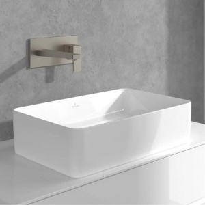 Baterie pentru lavoar Villeroy&Boch, Architectura Square, montaj încastrat, brushed nickel - Img 5