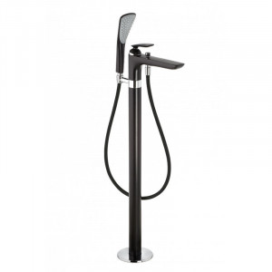Baterie stativa cada-dus Kludi, Balance, pentru cada freestanding, negru mat