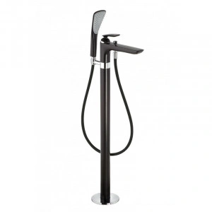 Baterie stativa cada-dus Kludi, Balance, pentru cada freestanding, negru mat
