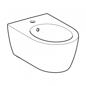Bideu suspendat, Geberit, iCon, forma inchisa, alb - Img 2