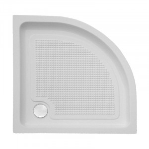 Cadita de dus semirotunda Belform, Bella, R=55 cm, 80X80 cm, alb