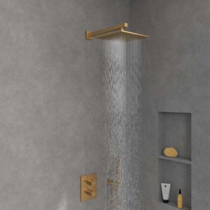 Cap de duș Villeroy&Boch, Universal Showers, pătrat, 25 x 25 cm, brushed gold - Img 5