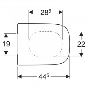 Capac WC, Geberit, Selnova Square, cu Soft Close si Quick Release, 44,5 x 35,5 cm, alb - Img 5