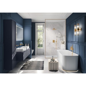Cot racord Villeroy&Boch, Universal Showers, rotund cu suport duș, brushed gold - Img 6