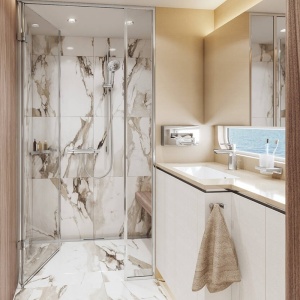 Cuier dublu, Hansgrohe, AddStoris, crom - Img 3