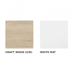 Dulap cu oglinda, Kolpasan, Tara, cu 4 usi, iluminare LED, 110 cm, craft wood - Img 2